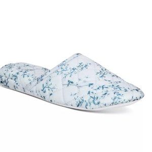 Charter Club Printed Quilted Slide Slippers, size XL
